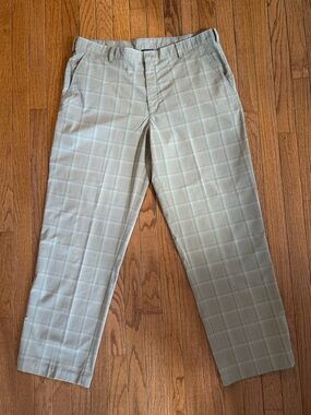 Nike Golf Dri-FIT Plaid Flat Front Men's Golf Pants Size 38x32